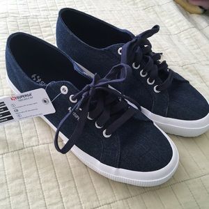 New with Tags Blue Superga Size US 8